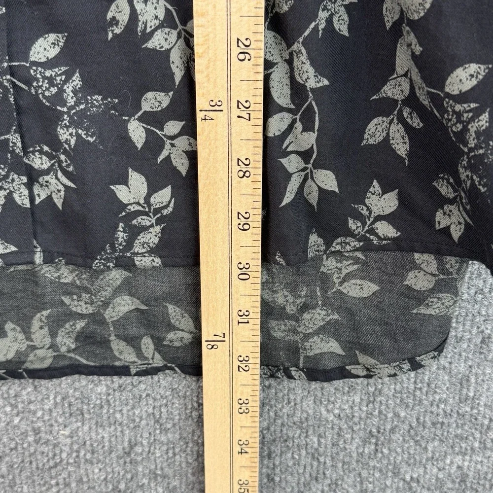 Travis Mathew Under Button Collar Shirt Mens XL Black Searchlight Floral Casual